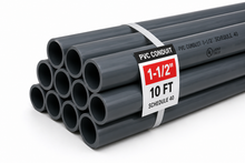 1-1/2" PVC Conduit, 10FT, Grey