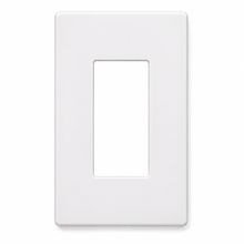 1-Gang Screwless Decora Wall Plate, White