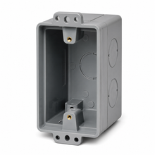1-Gang Plastic Waterproof Switch Wiring Box, Grey