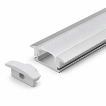 508 10FT Recessed Aluminum LED Channel with PC Cover, End Caps & Clips – Silver