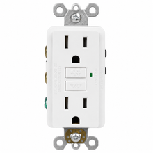 15A Tamper-Resistant GFCI Outlet, White