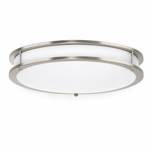 16-Inch 24W Double Ring LED Flush Mount – 5CCT, 1680 Lumens