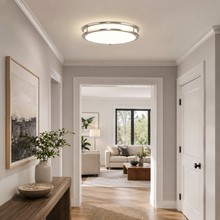 16-Inch 24W Double Ring LED Flush Mount – 5CCT, 1680 Lumens