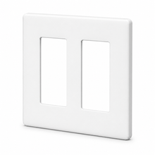 2-Gang Screwless Decora Wall Plate, White