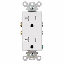 20A Tamper-Resistant Decora Duplex Receptacle, White