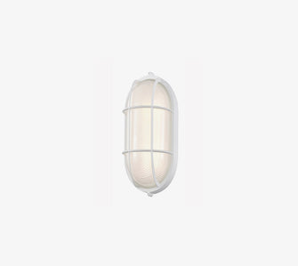 1-Light Outdoor wall light with White finish and frosted glass