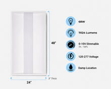 2x4 Power & CCT Selectable LED Troffer Light – 30W/40W/50W, 120–347V