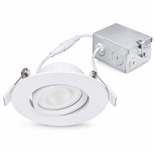 4" Flat Gimbal LED Downlight, 9W, 5CCT, CRI90