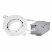 4" Flat Gimbal LED Downlight, 9W, 5CCT, White