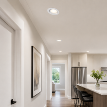 4" Flat Gimbal LED Downlight, 9W, 5CCT, White