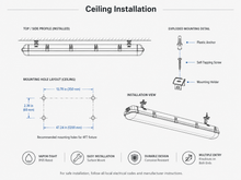 4-FT 52W LED Vapour-Tight Linear Light – 347V, 5000K