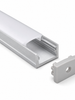 510-SL 10FT Aluminum LED Channel with PC Cover & End Caps, Silver