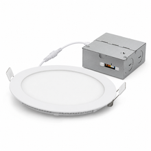 6" Slim LED Round Panel Downlight, 12W, 5CCT Selectable