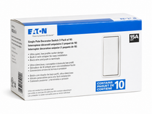 7501W Single Pole White Decora Switch, 10 Pack