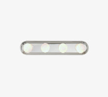 Four Bulb Racetrack Style Vanity Strip Brushed Nickel