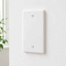 C-1 One Gang Blank Wall Plate, White