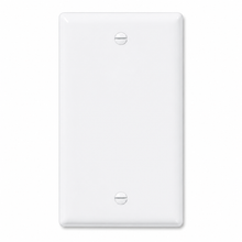 C-1 One Gang Blank Wall Plate, White