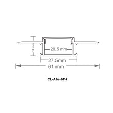 6114 Trimless Recessed LED Aluminum Channel – After Drywall, Silver, 10 ft
