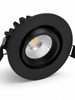 4-Inch 9W Black LED Gimbal Downlight – 5CCT, 800 Lumens