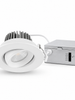 4-Inch 12W 5CCT Regressed Gimbal LED Downlight – 1000 Lumens, White