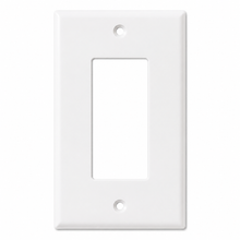Eaton PJ26W 1-Gang Mid-Size Decorator/GFCI Wall Plate, White