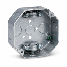 JC-54151-LA Metal Octagon Box with Armoured Cable Clamps