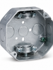 JC-54151-LA Metal Octagon Box with Armoured Cable Clamps