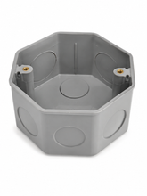 Plastic Waterproof Octagon Electrical Box, Grey