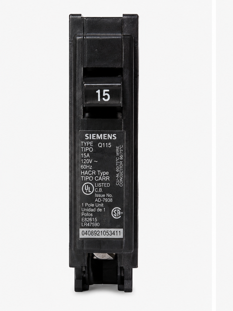 Siemens Q115 15A Single-Pole Circuit Breaker, 120V– Jenco Canada
