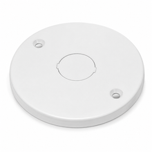White Round 4" Metal Cover Plate
