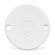 White Round 4" Metal Cover Plate