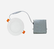 4 inch round slim LED panel light in white finish