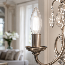 Clear E12 Base 6000K 4W LED Chandelier Bulb