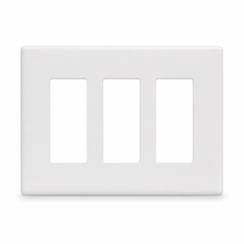 Eaton PJS263W 3-Gang Screwless Decorator Wallplate, White