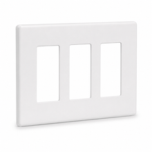 Eaton PJS263W 3-Gang Screwless Decorator Wallplate, White