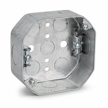 JC-54151-L Metal Octagon Box with Romex Clamps