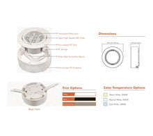 3PACK 110V LED PUCK LIGHT - LED Under Cabinet Light JC-LED-ACPK-S3W