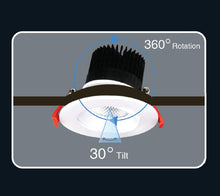 3.5" Round Regressed gimbal - White