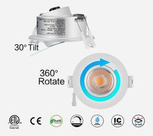 SLIM LED DOWNLIGHT 3, 8W 550LMN, GIMBLE, 5000K SATIN NICKEL, 360 DEGREE ROTATION