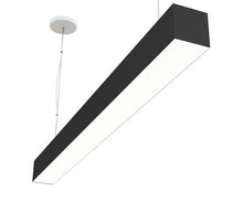 LED 4FT SUSPENDED LINEAR PENDANT 3CCT LIGHT WHITE / BLACK HOUSING