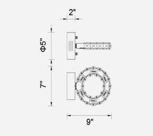 CWI Lighting Ring 8-inch LED Wall Sconce in Chrome Finish