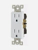 15A DECORATIVE DUPLEX RECEPTACLE - WHITE