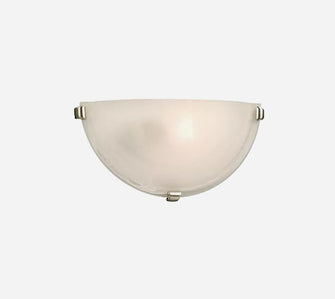Hampton Bay 1-Light Marbled Glass Sconce with 3 Pewter Clips