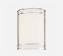 Cordelia Lighting Integrated LED Wall Sconce,Brushed Nickel Finish, White Acrylic, Estimated 889lms, CCT 3000K