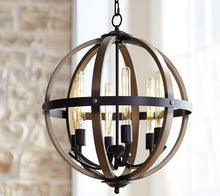Round 3-lamp pendant - Bronze finish