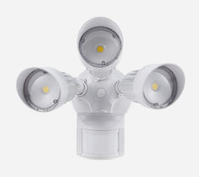 20W Dual-Head Motion-Activated LED Outdoor Security Light, Photocell Included, Newly Designed 3 Lighting Modes, 5000K Daylight, Waterproof, 120W Halogen Equiv. Illumination for Yard, Garage, Porch - White