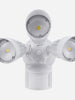 20W Dual-Head Motion-Activated LED Outdoor Security Light, Photocell Included, Newly Designed 3 Lighting Modes, 5000K Daylight, Waterproof, 120W Halogen Equiv. Illumination for Yard, Garage, Porch - White