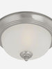 3-Light Brushed Nickel Ceiling Flush Mount