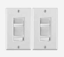 2 Pack SureSlide Universal LED Dimmer, 600W-120VAC Incandescent and 150W - 120VAC Dimmable LED and CFL - 60Hz - Single Pole and 3-Way - White