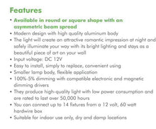 LED Asymmetric Wall Light